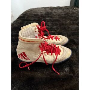 Adidas red white wrestling boots shoes  Size 5.5